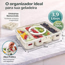 Pote Hermético Organizador de Geladeira com 4 Divisórias