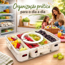Pote Hermético Organizador de Geladeira com 4 Divisórias