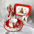 Conjunto de Porcelana  Natalino com 6 Peças