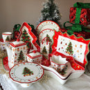 Conjunto de Porcelana  Natalino com 14 Peças