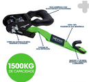 Cinta Catraca Para Amarração De Carga - Gancho J 4 Metros 1500Kg