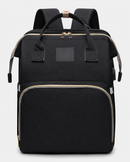 Mochila Maternidade Multifuncional com Trocador Portátil, Alças para Carrinho e USB – Preto, Cinza ou Rosa