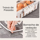 Pote Hermético Organizador de Geladeira com 4 Divisórias