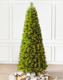 Árvore de Natal Monterey Pine Slim com Galhos Articulados, Suporte Metálico e Micro LEDs Embutidos