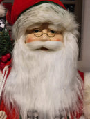 PAPAI NOEL EM PÉ VERMELHO, BRANCO E PRETO 80CM