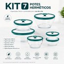 Potes Herméticos de Vidro 7 Peças