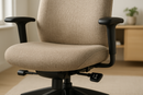 Cadeira de Escritório Ergonômica Tecido Bege com Rodízios