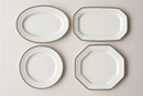 Conjunto 4 Travessas Porcelana Platina - Servir Premium
