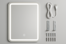 Espelho Banheiro LED 60x80cm - Iluminação Touch Moderno