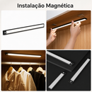 Luminária LED Sem Fio USB Recarregável 40cm com Sensor de Movimento para Armário, Guarda-Roupa, Cozinha e Quarto