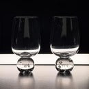 Kit Taças De Vidro Transparente Com Base Bolhas 540ml