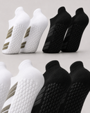 Kit Meias Invisíveis Esportivas Seda Gelo Antiderrapantes com Silicone no Calcanhar – 10, 15 ou 20 Pares